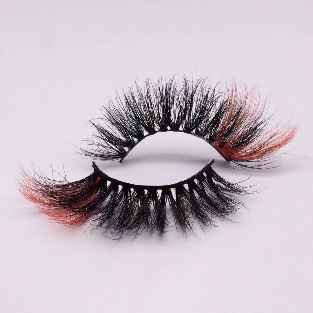 maroon mink false eyelashes